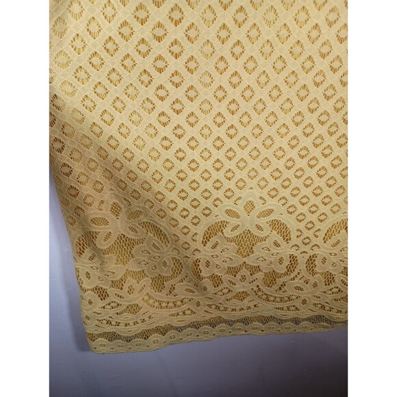 Tacera Yellow Lace Lined Sleeveless Keyhole Midi Tank Dress Plus Size 2X - Picture 3 of 7